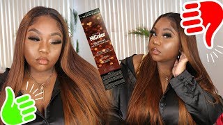 PERFECT BROWN HAIR  LOREAL HICOLOR SOFT AUBURN  BEGINNER FRIENDLY  DONMILY BODYWAVE HAIR [upl. by Lerual]