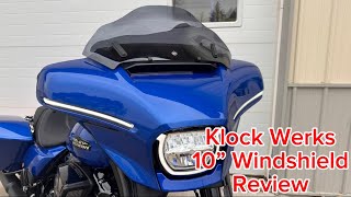 Klock Werks 10” Windshield Review for 2024 Harley Street Glide [upl. by Encratia]