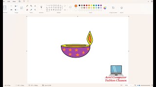 Ms Paint Diwali Diya viralvideo viralvideos computerdrawing [upl. by Lola]