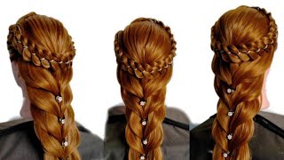 Fabulous Hairstyle for Wedding l hair style girl l hairstyles for gown [upl. by Udenihc]