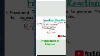 Frankland Reaction for Alkanes how to prepare alkanes from Alkyl halidesChemistry shorts [upl. by Torey808]