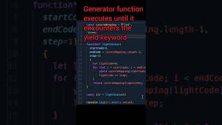 Generator  Iterator javascript shorts shortsvideo shortsfeed trending trendingshorts coding [upl. by Eittol]