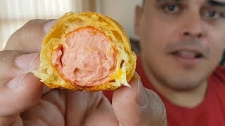 BARATO E FÁCIL DE FAZER  Enroladinho de Salsicha Queijo e Massa Folhada  Até Eu Faço [upl. by Gibb892]