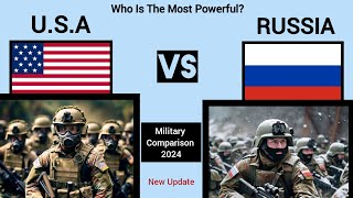 U S A vs RUSSIA Military Comparison 2024 NEW UPDATE [upl. by Kcirej]