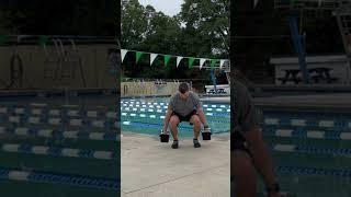 Backstroke Kick Exercise  Dumbbell Squat [upl. by Einhorn]