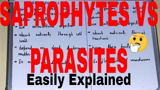 Saprophytes vs ParasitesDifference between saprophytes and parasitesSaprotrophs and parasites [upl. by Enelia724]