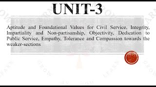 Aptitude and Foundational Values for Civil Service Objectivity upsc upscethics appsc upsc2024 [upl. by Nylecsoj]