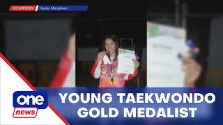 Young taekwondo player captures gold in Palawan tilt [upl. by Nylirehs]