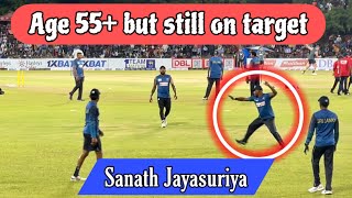 Sanath Jayasuriya always very active in the ground  srilankavsnewzealand slvsnz [upl. by Shipp]