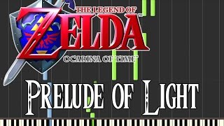 Zelda Ocarina Of Time  Prelude Of Light Synthesia [upl. by Merissa]