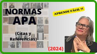 6 Normas APA 7 Citas y Referencias bibliográficas 2024 [upl. by Diad]