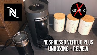 NESPRESSO VERTUO PLUS UNBOXING  ICED LATTE RECIPE  KeurigStarbucks replacement [upl. by Arda804]