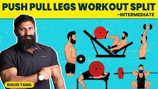 Push Pull Leg Workout Split  Intermediate  Workout Schedule  Biglee Tamil [upl. by Elkin]