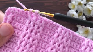 very easy crochet embossed baby blanket model  easy crochet knitting [upl. by Herodias]