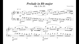 Prelude in Bb major Op 2 No 21 [upl. by Comras]