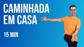 🔴 CAMINHADA EM CASA 15 MIN  Treino para emagrecer  AO VIVO  Exercícios Iniciantes  Nível 3 [upl. by Colbye]