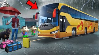 Shinchan Franklin amp Pinchan Plan A Luxury Bus Trip In Los Santos In Gta 5 [upl. by Nedac]