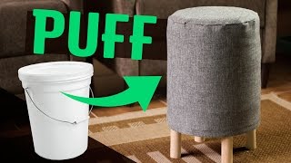 DIY  PUFF de BALDE  IMPERMEABILIZAÇÃO [upl. by Waal367]