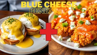 I combined the classic eggs BENEDICT with SPICY blue cheese BUFFALO chicken [upl. by Cece]