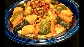 recette de COUSCOUS àu POULET à la MAROCAINE 🇲🇦🍗 [upl. by Mahda868]