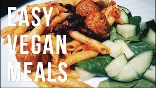 3 EASY VEGAN WEEKNIGHT DINNERS  CHEAP  HEALTHY [upl. by Anson]