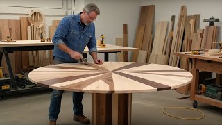 The Idea Of ​​Building A Unique Style Round Table Master Carpenters Creative Woodworking [upl. by Divine]