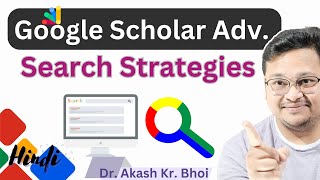 Advanced Literature Search in Google Scholar  Google Scholar Document Search Plan  Hindi [upl. by Hacker]