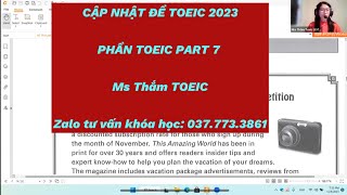 TOEIC PART 7 CHIẾN THUẬT TĂNG ĐIỂM TOEIC PART 7 HIỆU QUẢ MS THẮM TOEIC [upl. by Atnuahc]