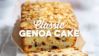 Classic Genoa Cake Light and Fruity  Supergolden Bakes [upl. by Emmerie]