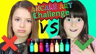 PANCAKE ART CHALLENGE  Lévanah VS Oriane  Réussite ou Échec [upl. by Ruhnke]