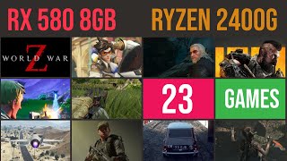 RX 580 8GB  Ryzen 5 2400g Test in 23 GAMES  1080p [upl. by Rosenbaum]