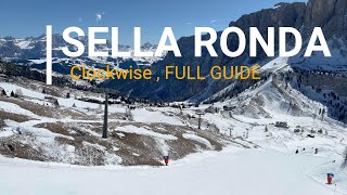 Skiing Sella Ronda Orange clockwiseAll you need to know skiing [upl. by Hedy]