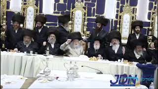 Tish Chol Hamoed Sukkos 5785 With Munkatcher Rebbe 1 [upl. by Silrak]