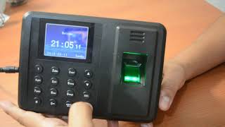 Uso de checador de horarios Biometric Fingerprint Time Attendance para empleados [upl. by Delisle516]