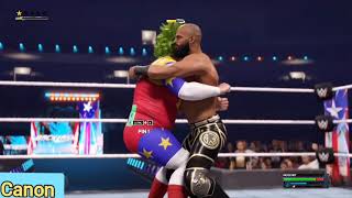 WWE Donik The Clown Vs Rhichcot In WWE 2k24 [upl. by Lehcem]