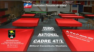 Tournoi Masters cadre 472  Billard 4  tournoi principal [upl. by Ecirtaemed995]