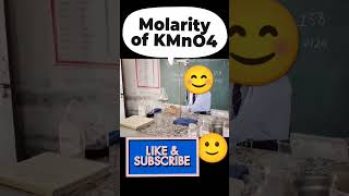 To find molarity of KMnO4 chemistry experiment trending [upl. by Gaw]