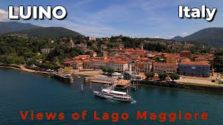 Lago Maggiore Italia LUINO Lake side Drone 4k [upl. by Shelba]