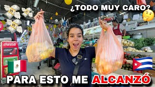 Esto Compro en un MERCADO en México 🇲🇽 con mi Salario de 1 día¿Me ALCANZA 😱🇨🇺 [upl. by Seuqramed]