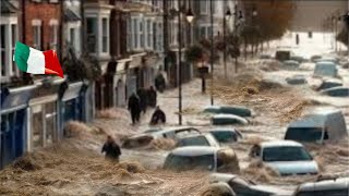 Devastating Flood Hits EmiliaRomagna Italy  Footage shows city streets turning into canals [upl. by Axel]