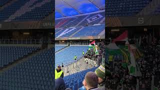 Dynamo Kyiv vs Ferencvaros 02 Fradi fans celebration [upl. by Nyladnohr122]