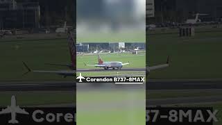 Corendon B7378MAX boeing shorts plane trending [upl. by Kimon]