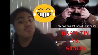 Rasputin vs Stalin Epic Rap Battles of History Reaction [upl. by Ecadnak]