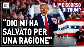 TRUMP TUTTO IL PRIMO DISCORSO DA PRESIDENTE ▷ quotDIO MI HA SALVATO PER UNA RAGIONEquot [upl. by Einahpats311]