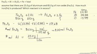 Calculate Mass of Product Formed Example [upl. by Akamahs]