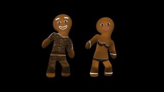 Gingerbread Dancers  Choco Pair I  VJ Clip [upl. by Lebezej389]