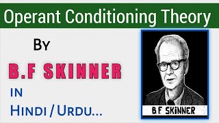 Operant Conditioning Theory by BF Skinner in Hindi  Urdu [upl. by Elocim945]