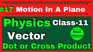 Dot and Cross Product of Vectors Class 11 Physics  Scalar amp Vector Product Chapter4 Class11 Physics [upl. by Idolla]