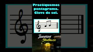 PENTAGRAMA CLAVE SOL lecturamusical aprendermusicaonline [upl. by Mikahs]