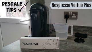 How to Descale Nespresso Vertuo Plus Machine  Descaling Tips and Instructions Video  Krups [upl. by Nayrda]